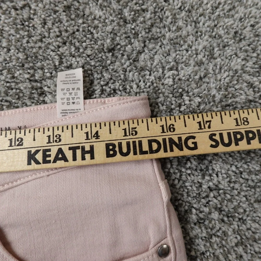 Spanx Pants Womens 30‎ Pink Slim X Cropped Twill Mid Rise Casual Preppy Stretch